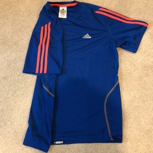 Blue and Orange Adidas Athletic Shirt